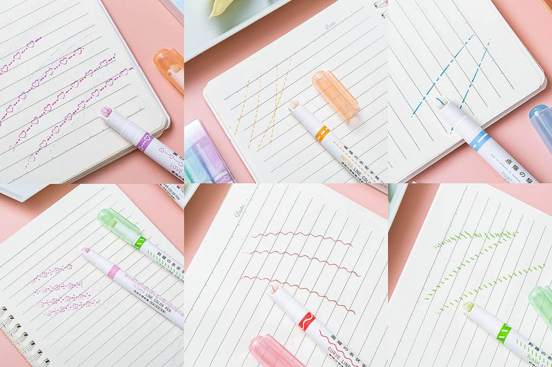 Designer Highlighter Pen 6 Pcs