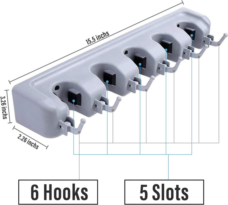 5 Slot Broom Holder