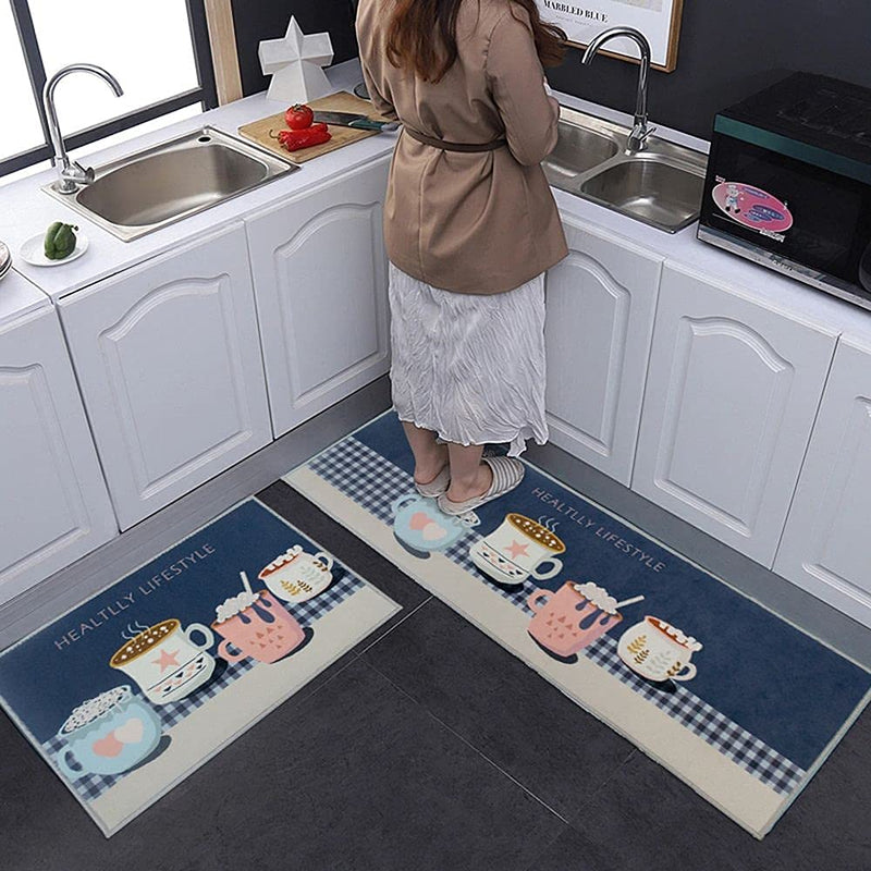 Kitchen Floor Mat 2 pcs Set