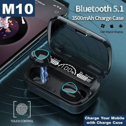 M 10 Earbuds Headphone With Powerbank