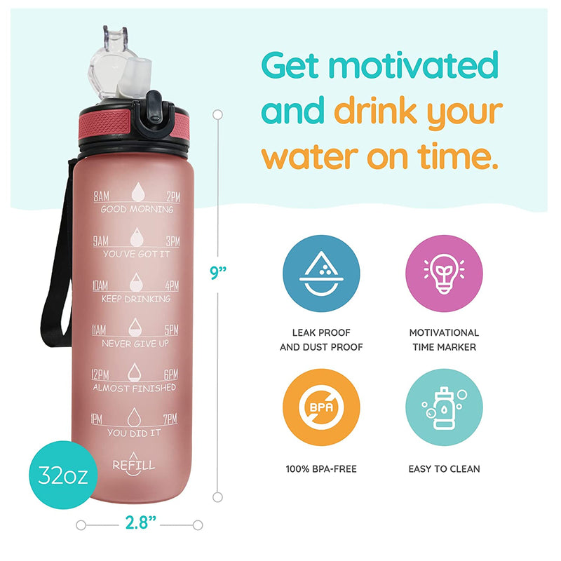 Motivational Water Bottle 1 liter