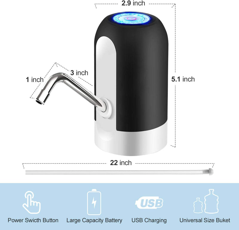 USB Charging Wireless Water Can Dispenser Pump